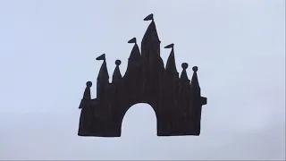 How to draw Disney Castle Silhouette ✏️
