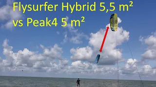 Flysurfer Peak4 5m² vs Hybrid 5,5m²...