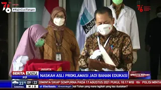 Naskah Asli Teks Proklamasi Dihadirkan Dalam Upacara HUT Ke-76 RI