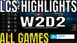 LCS Spring 2023 W2D2 Highlights ALL GAMES - FLY vs C9, DIG vs EG, TSM vs 100, TL vs GG, CLG vs IMT