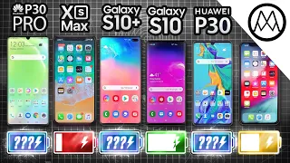 Huawei P30 Pro vs iPhone XS Max / Samsung S10 Plus Battery DRAIN Test