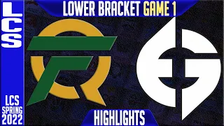 FLY vs EG Highlights Game 1 | Lower Round 1 LCS Playoffs Spring 2022 | FlyQuest vs Evil Geniuses G1