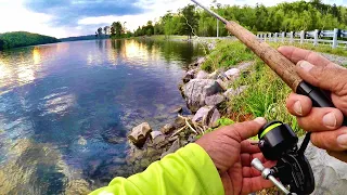 CATCHING ROADSIDE SLABS!!! How To Catch Crappie From The Bank