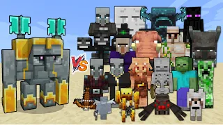 Squall Golem (Minecraft Dungeons) vs All Mobs in Minecraft (Minecraft Dungeons)