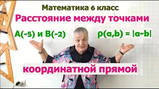 Расстояние между точками координатной прямой. Математика 6 класс