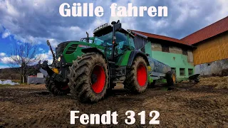 Gülle fahren mit Fendt 312 & Joskin Güllefass