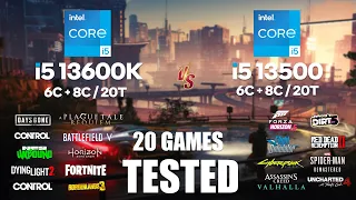 i5 13600K vs i5 13500 | RTX 3080 | 1080p - 1440p 20 Games Tested