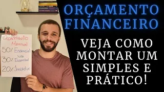 Como montar um orçamento mensal simples e prático!