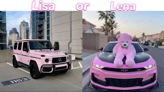 Lisa or Lena [beautiful car, fancy dresses,delicious food, korean clothes...]choose one