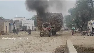 GREAT Tractor Driver & Long Time Smoking With Sugarcane Load Trailer Fail On Ramp