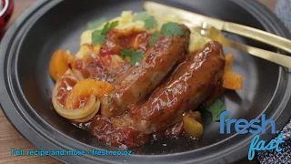 Tasty Slow Cooker Devilled Sausages Recipe