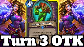 Well, This is Getting NERFED! TURN 3 OTK! Stealer of Souls Combo! | Hearthstone