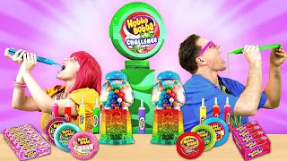 POP IT! Bubble Gum Blowing Battle Challenge || Hubba Bubba Mukbang by KABOOM!