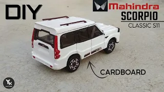 How To Make Mahindra Scorpio Classic S11 Car From Cardboard | Homemade Scorpio S11 Car