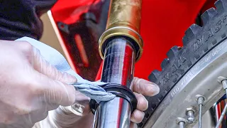 How To Fix A Leaky Fork Seal.. FOR FREE! | Motorcycle Life Hacks