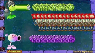 99 Scaredy-shroom vs 99 Repeater vs Zombies Plants vs Zombies