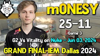 m0NESY 25-11 on Nuke | G2 Vs Vitality Map 3 | Grand Final IEM Dallas 2024 | Jun 03, 2024