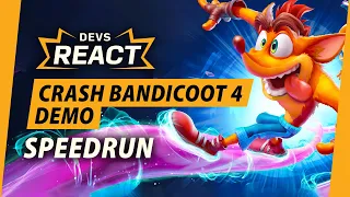 Devs Reacting to a Crash 4 Demo Speedrun Is the Funniest One Yet