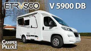 Etrusco V 5900 DB: lungo 595 cm, largo 214 e alto 271, un'interessante alternativa al van furgonato