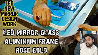 how to glass led mirror touch sensor installation||डबल लाइटिंग सेंसर मिरर गिलास बनाना सीखें||surat.