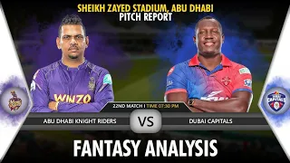 ABD vs DUB Fantasy Analysis| Abu Dhabi v Dubai Fantasy Pick| Sheikh Zayed Stadium Dhabi Pitch Report