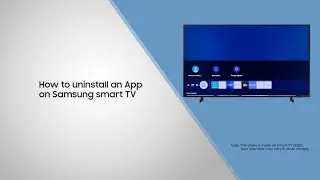 How to uninstall an app on Samsung Smart TV