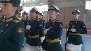 Russian Female Soldiers Training For The May 9 Victory Day Parade In Yekaterinburg