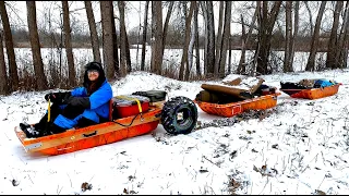 Building An Electric Snow Train -  Full Build + Overnight Winter Camping Adventure