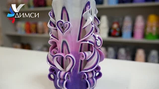 Beautiful carved candle to create a home of comfort "Decorative candle" from the Studio DIMSI