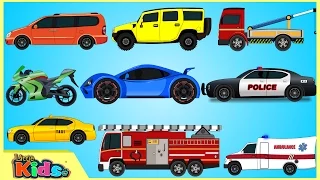 Learning Street Vehicles | Cars and Trucks for Kids | Videos for Children | Little Kids TV