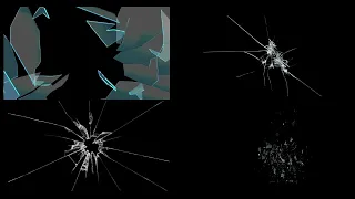 Glass Break with Sound Effects, Broken Glass, Shaterred Glass Overlay