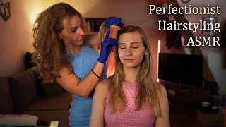 ASMR Perfectionist HAIR FIXING, Finishing Touches & HAIRSTYLING, Hairline | Real Person ASMR