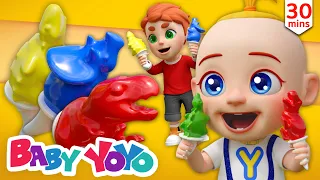 Dinosaur Ice Bar | Color song | Learn Color | more Nursery rhymes | Baby yoyo