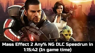 Mass Effect 2 Any% NG DLC Speedrun in 1:15:42 (In game time, WR)