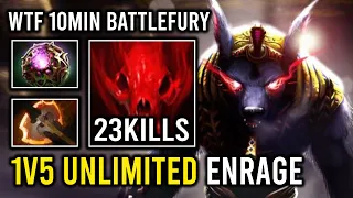 WTF 10Min Battle Fury 1v5 Unkillable Unlimited Enrage Octarine + Wind Waker Ursa Dota 2