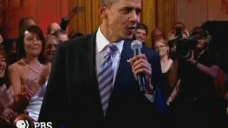 President Obama sings Sweet Home Chicago with B.B. King at White House blues festival