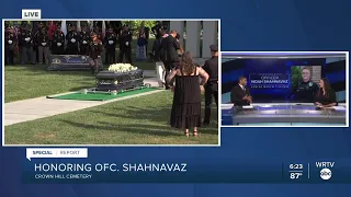 Final Services for Elwood Ofc. Noah Shahnavaz at Crown Hill Cemetery