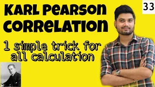 #33, Karl Pearson's  coefficient of correlation | Direct ,short cut, step deviation method -Class XI