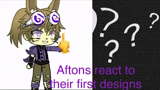 Afton family and some animatronics reacts to their FIRST designs || fnaf ||