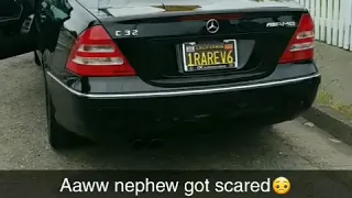 C32 amg sound with muffler delete 🤗