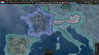 HOI 4 France vs Alpine Protectorate timelapse 1936