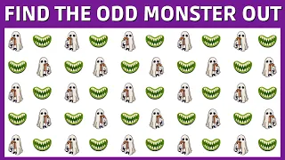 HOW GOOD ARE YOUR EYES #18 l Find The Odd Monster Out l Emoji Halloween Puzzle Quiz PAM GAMING