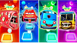 Track Eater vs Mcqueen Eater vs Train Exe vs Tayo the Little Bus | tiles hop edm rush