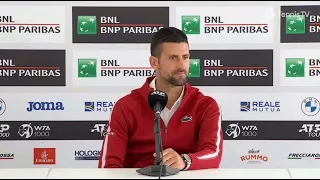 Novak Djokovic press conference 3rd round Rome Masters 2024