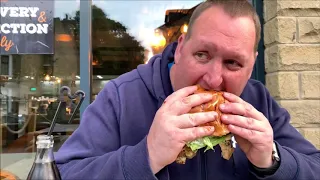 Eating The Empire State Burger at a Takeaway in Bradford