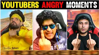 TOP 5 YOUTUBERS ANGRY MOMENT OF FF😠🔥- Gyan Gaming angry, Raistar Angry, Total Gaming Angry