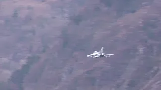 The Mach Loop; Twin-ship Tornado 'Monster Flight' second pass @12:03hr, 26/02/2018