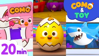 Como and Toys | Animal Puzzle + More Episode 20min | Learn colors and words | Como Kids TV