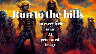 Iron Maiden  - Run to the hills but every lyric is an AI generated image