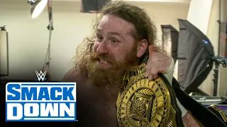 Sami Zayn celebrates his third Intercontinental Title win: SmackDown Exclusive, Feb. 18, 2022